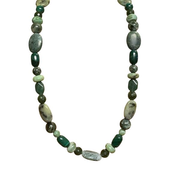 Carolyn Pollack Necklace & Pendant Set Multi Kinds of Green Stones & Shades - Picture 8 of 13
